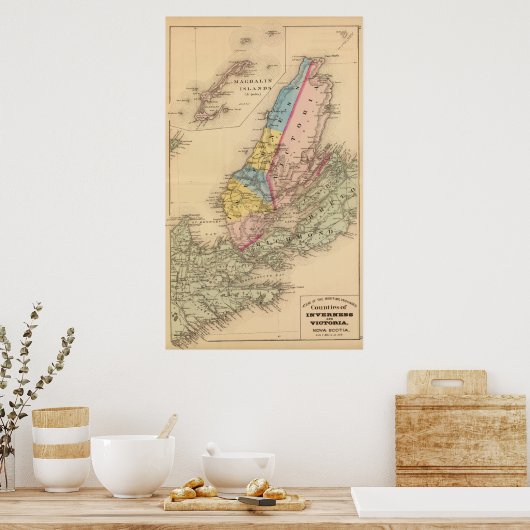 Inverness, Victoria counties, NS Poster (Keuken)