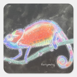 Inverse Chameleon Vierkante Sticker