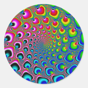 Inverse spiraal ronde sticker