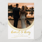 Inverted Arch Photo Weddenschap Folie Feestdagenkaart (Voorkant)