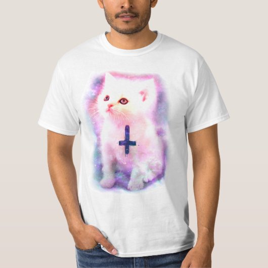 Inverted Cross Kitten T-shirt (Voorkant)
