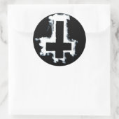 Inverted Cross Stickers, Blad van Zes. Ronde Sticker (Tas)