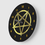 Inverted Gold Pentagram Grote Klok (Hoek)