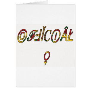 Inverted "OFFICIËLE" Vrouw Symbool Art Print
