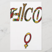 Inverted "OFFICIËLE" Vrouw Symbool Art Print Briefpapier (Voorkant)