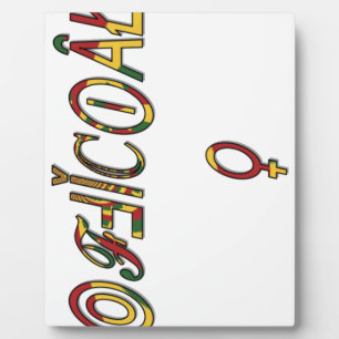 Inverted "OFFICIËLE" Vrouw Symbool Art Print Fotoplaat