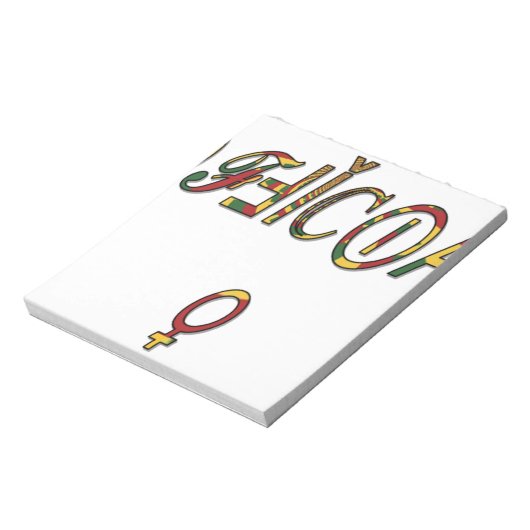 Inverted "OFFICIËLE" Vrouw Symbool Art Print Notitieblok (Gedraaid)