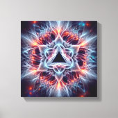 Inverted Star Bloom: Fractal Illusion Burst Canvas Afdruk (Voorkant)