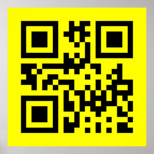 Inverteerde ☻ Happy Face — QR-code Poster