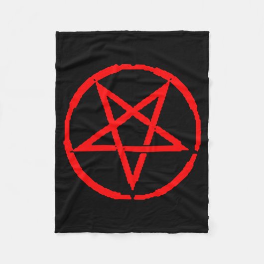 Inverteerde Pentagram Fleece Blanket Deken (Voorkant)