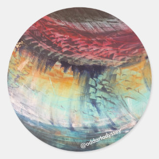 Inverteerde regenboogsticker ronde sticker