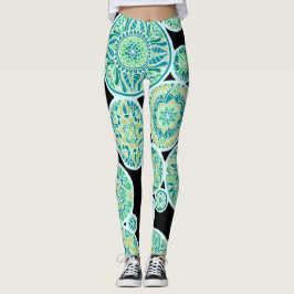 Inverteerde Zee Tone Mandalas Leggings