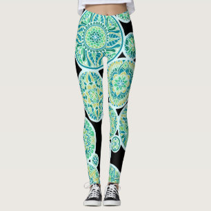 Inverteerde Zee Tone Mandalas Leggings