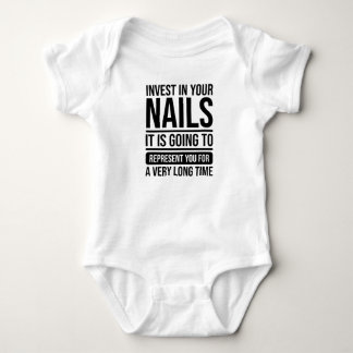 Invest In Your Nails Pun Nail Tech Nail Romper