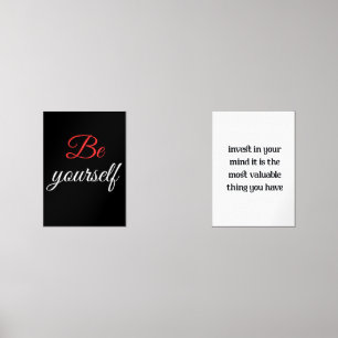 Investeer in je geest, het is het meest waardevoll muurkunst sets