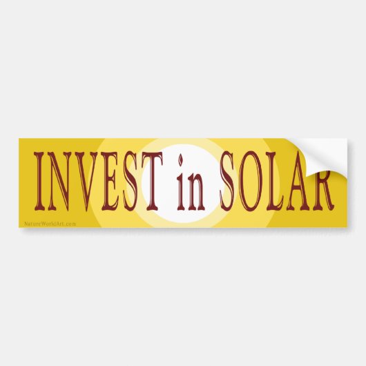 Investeer in Solar Bumpersticker (Voorkant)