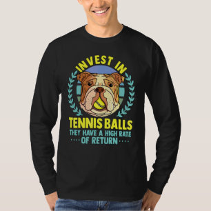 Investeer in Tennis Balls Frugal Ma Investor Dog T-shirt
