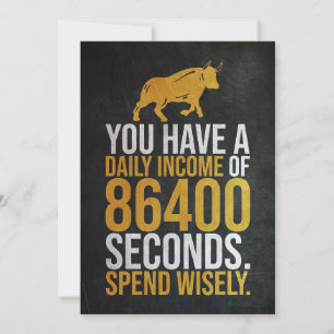 Investeerder 86400 seconden dagelijks inkomen save the date