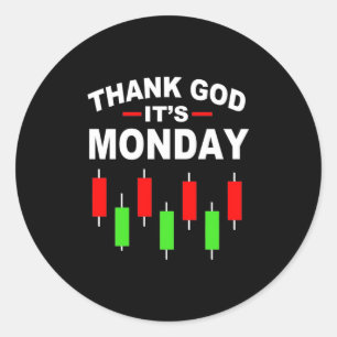 Investeerder godzijdank is het maandag ronde sticker