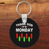 Investeerder godzijdank is het maandag sleutelhanger (Voorkant)