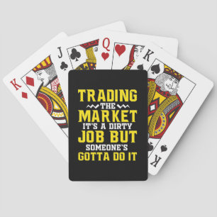 Investeerder handelde de markt pokerkaarten