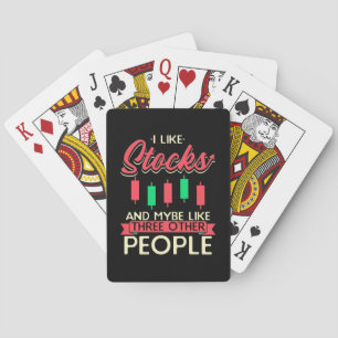 Investeerder I houdt van voorraden Pokerkaarten
