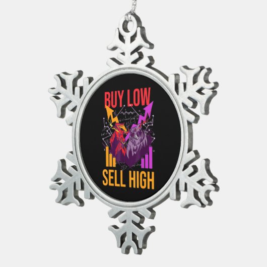 Investeerder koopt laag - Verkoop hoog Tin Sneeuwvlok Ornament (Rechts)