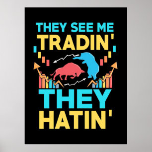 Investeerder ziet mij handelen poster