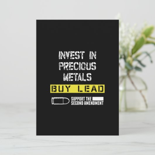 investeren in edele metalen kopen loodsteun voor d feestdagenkaart (Staand voorkant)