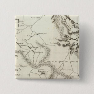 Investeringen en aanval op York in Virginia Vierkante Button 5,1 Cm