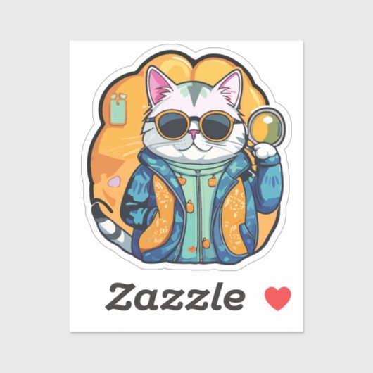 investigator cat sticker (Vel)