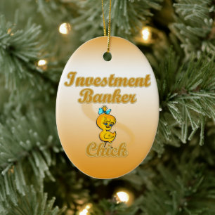 Investment Banker Chick Keramisch Ornament