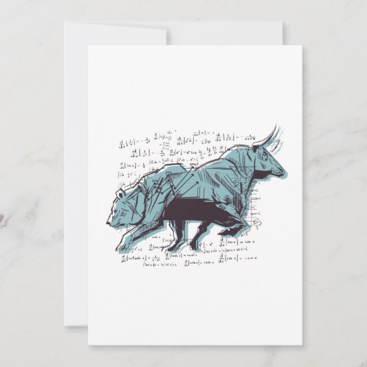 Investor Bull en de Aangepaste Kaart van de Beer (Voorkant)