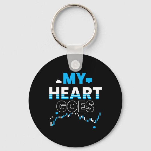 Investor My Heart Goes Chart Sleutelhanger (Voorkant)