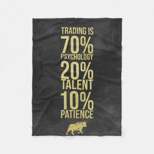Investor Trading Talent Patience Fleece Deken