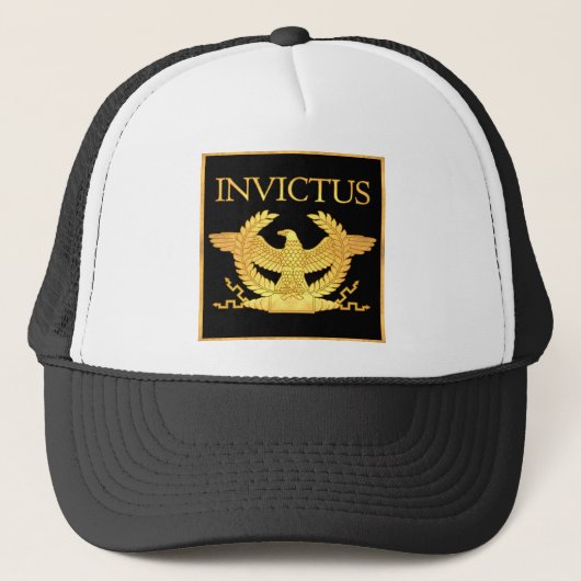 Invictus Eagle op Black Trucker Pet (Voorkant)