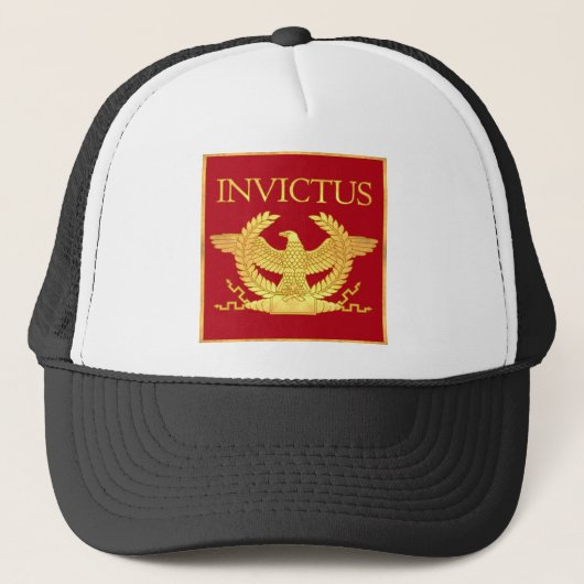 Invictus Eagle op rood Trucker Pet (Voorkant)