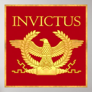 Invictus Engraved Gold poster