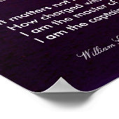 Invictus ~ Inspirerend gedicht Poster (Hoek)