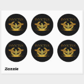 Invictus logo ronde sticker (Vel)
