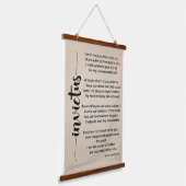 Invictus Poem van William Ernest Henley  Hangend Wandkleed (Gebogen)