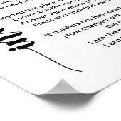 Invictus Poem van William Ernest Henley Poster (Hoek)