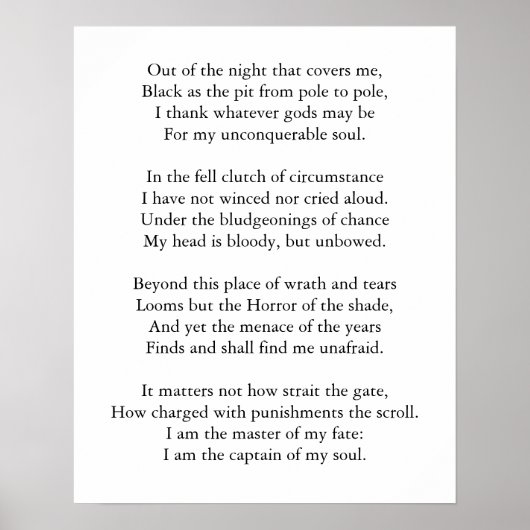 Invictus Poster (Voorkant)