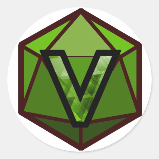 INVICTUS Stream "GREEN TEAM"-Logo Ronde Sticker (Voorkant)
