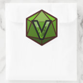 INVICTUS Stream "GREEN TEAM"-Logo Ronde Sticker (Tas)