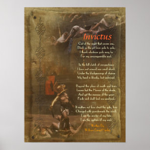 Invictus, Victoriaans gedicht, William Ernest Henl Poster
