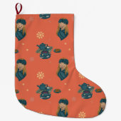 Invierno acogedor con té caliente y pastas grote kerstsok (Voorkant)