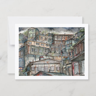 Invierno en los cerros de Valparaíso  Briefkaart