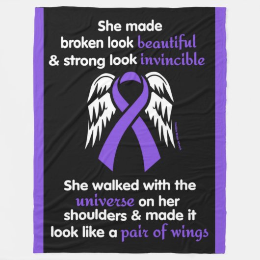 INVINCIBLE... Epilepsie Fleece Deken (Voorkant)