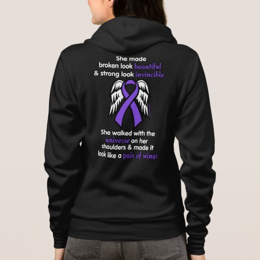 INVINCIBLE... Epilepsie Hoodie (Achterkant)